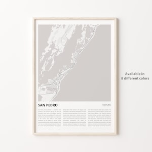 San Porto Karte, San Porto Karte, San Porto Karte, Wand Kunst, San Porto Corozal, Einweihungsparty Geschenk
