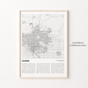 Clovis Map Print, Clovis Map Print, Clovis Map Print, Clovis Map Print, Clovis California Map, Einweihungsparty Geschenk