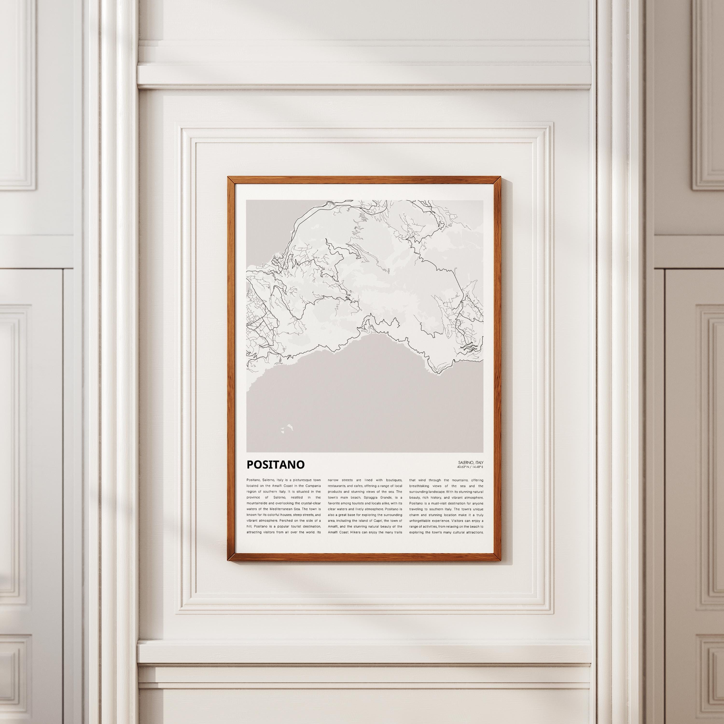 Positano Map Print Positano Travel Map Positano Wall Decor Art positano-map-print-positano-travel-map-positano-wall-decor-art