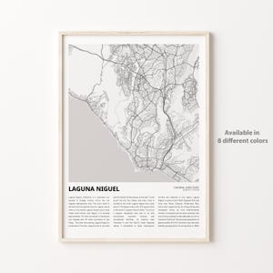 Impression de carte Laguna Niguel, carte de voyage Laguna Niguel, art déco murale Laguna Niguel, Laguna Niguel Californie, cadeau de pendaison de crémaillère