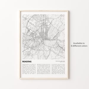 Impression de carte de lecture, lecture de carte de voyage, lecture d'art mural, lecture de Pennsylvanie, cadeau de pendaison de crémaillère