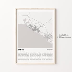 Yanbu Map Print, Yanbu Map Print, Yanbu Map Print, Yanbu Map Print, Yanbu Medina, Einzugsgeschenk