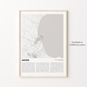 Napier Map Print, Napier Map Print, Napier Map Print, Napier Wanddekor Kunst, Napier Hawke's Bay, Housewarming Geschenk