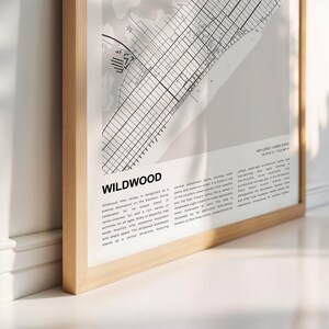 Wildwood Map Print, Wildwood Travel Map, Wildwood Wall Decor Art, Wildwood New Jersey, Housewarming Gift image 4