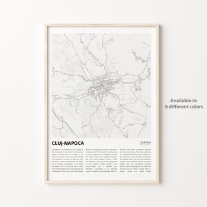 Cluj-Napoca Karte Drucken, Cluj-Napoca Reisekarte, Cluj-Napoca Wanddekor Kunst, Cluj-Napoca Cluj, Housewarming Geschenk