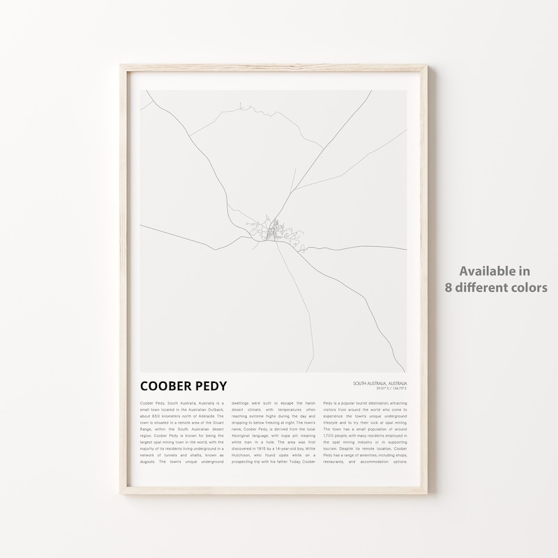 Hand Motors Coober Pedy Location Map Pdf - Etsy Canada