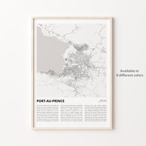 Port-au-Prince Map Print, Port-au-Prince Travel Map, Port-au-Prince Wall Decor Art, Port-au-Prince Quest, Housewarming Gift