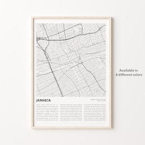 Jamaika Karte, Jamaika Karte, Jamaika Wand Kunst, Jamaika New York, Housewarming Geschenk