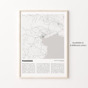 Impression de carte païenne, carte de voyage païenne, art mural pagadien, Zamboanga del Sur, cadeau de pendaison de crémaillère