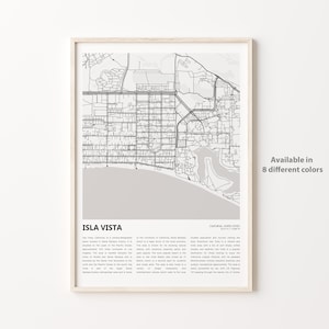 Isla Visvis Karte Druck, Isla Visvis Karte, Isla Visvis Wand Dekor Kunst, Isla Visvis Kalifornien, Einweihungsparty Geschenk
