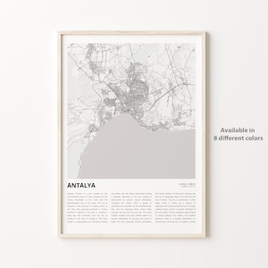 Anthrazit Karte Drucken, Anthrazit Reisekarte, Kantanta, Wanddekor-Kunst, Keks-Antaltal, Housewarming Geschenk, personalisierte Karte, Posterdruck