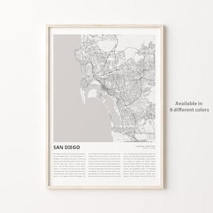 San Diego Karte Drucken, San Diego Karte, San Diego Karte, San Diego Kalifornien, Housewarming Geschenk