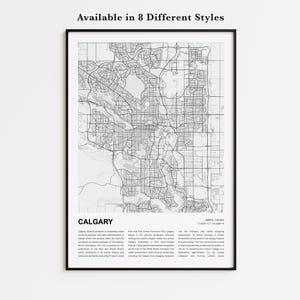 Calgary-kaartafdruk, Calgary-reiskaart, Calgary Wall Decor Art, Calgary Alberta, housewarmingcadeau