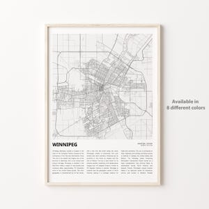 Winnipeg Karte, Winnipeg Karte, Winnipeg Karte, Wand Kunst, Winnipeg Manitoba, Housewarming Geschenk