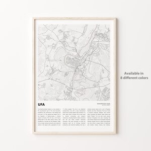 Ufa Map Print, Ufa Map Print, Ufa Map Print, Ufa Map Print, Ufa Map Print, Ufa Baschkortostan Karte, Housewarming Geschenk