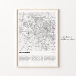 Zhengistan Karte Druck, Zhengxi Karte, Zhengxi Karte, Wanddeko Kunst, Einweihungsparty Geschenk