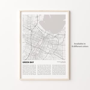 Green Bay Map Print, Green Bay Map Print, Green Bay Map Print, Green Bay Map Print, Green Bay Wisconsin, Housewarming Geschenk