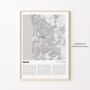 Perth Map Print, Perth Map Print, Perth Map Print, Perth Wanddekor Kunst, Perth Western Australias, Housewarming Geschenk