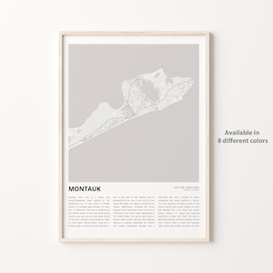 Montauk Map Print, Montauk Travel Map, Montauk Wall Decor Art, Montauk New York, Housewarming Gift