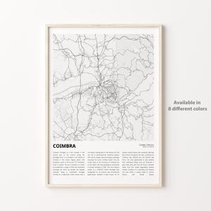 Coimbra Map Print, Coimbra Travel Map, Coimbra Wall Decor Art, Coimbra Coimbra, Housewarming Gift