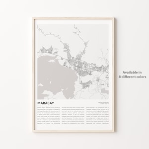 Stampa mappa Maracay, mappa turistica Maracay, decorazione murale Maracay, Maracay Aragua, regalo di inaugurazione della casa