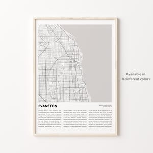 Evanston Map Print, Evanston Map Print, Evanston Map Print, Evanston Wall Decor Art, Evanston Illinois, Housewarming Geschenk