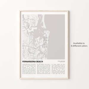 Fernandina Beach Karte, Fernandina Beach Karte, Fernandina Beach Wanddekor Kunst, Fernandina Beach Florida, Housewarming Geschenk