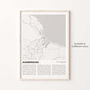 Dunsbor Borough Map Print, Dunsbourough Map Print, Dunsbourough Map Print, Dunsboro Maple Map Print, Einweihungsparty Geschenk