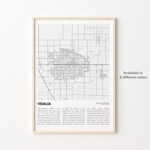 Visalia Map Print, Visalia Map Print, Visalia Map Print, Visalia Wall Decor Art, Visalia California, Housewarming Geschenk