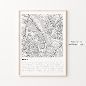 Hanoi Map Print, Hanoi Map Print, Hanoi Wall Decor Art, Hanoi, Housewarming Geschenk