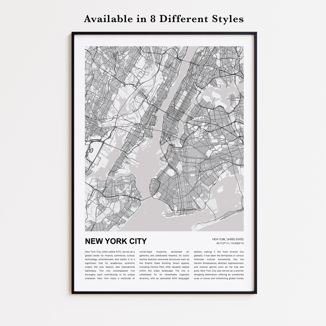 Verwunderlich New York City Karte Bildnull