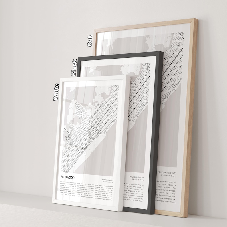 Wildwood Map Print, Wildwood Travel Map, Wildwood Wall Decor Art, Wildwood New Jersey, Housewarming Gift image 8