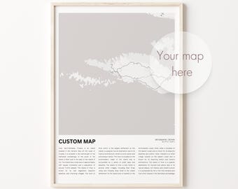 カスタムマッププリント、カスタム都市旅行マップ、カスタムマップ壁装飾アート、都市州マップ、新築祝いのギフト、あなたの街のパーソナライズされたマッププリント