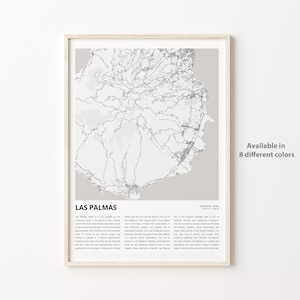 Impression de carte de Las Palmas, carte de voyage de Las Palmas, art déco murale Las Palmas, Las Palmas Las Palmas, cadeau de pendaison de crémaillère