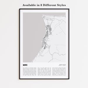 Miri Map Print, Miri Map Print, Miri Map Print, Miri Sarawak, Housewarming Geschenk