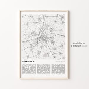 Perpuna Karte, Perpuna Karte Druck, Wanddeko Kunst, Perpuna Pyrénées-Orientales, Einweihungsparty Geschenk