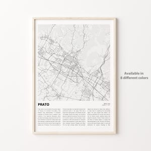 Prato Map Print, Prato Travel Map, Prato Wall Decor Art, Prato Prato, Housewarming Gift