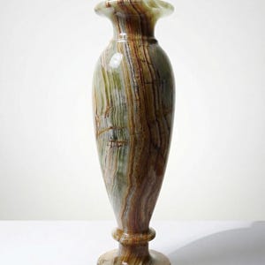 Vase En Marbre Onyx Vert 25cm – Déco Intérieure, Sans Marque, état Parfait