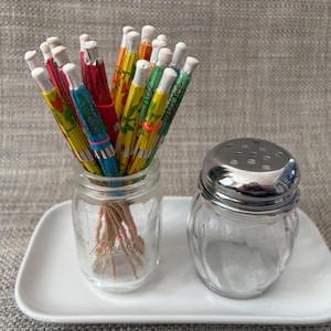 Fine Motor Transfer Activity for Montessori Practical Life Lessons with Paper Umbrellas Party Picks and Ceramic Tray Summer Theme Ages 2-6