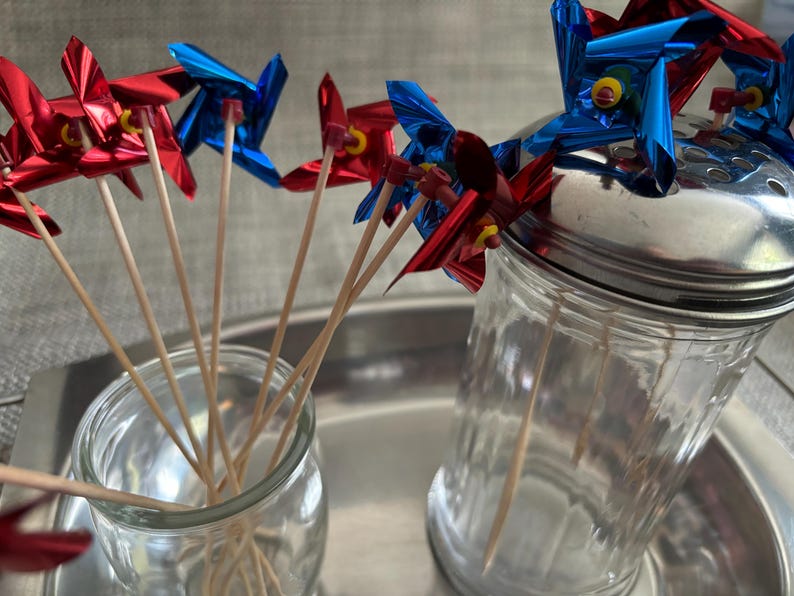 Red White and Blue Theme Fine Motor Transfer Materials With Pinwheel ...