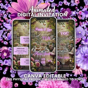 Petals and Lace High Tea Invitation, Bridgerton Tea Party Invite, Elegant Garden Party, Digital Tea Party, Vintage Tea, Victorian Tea Party