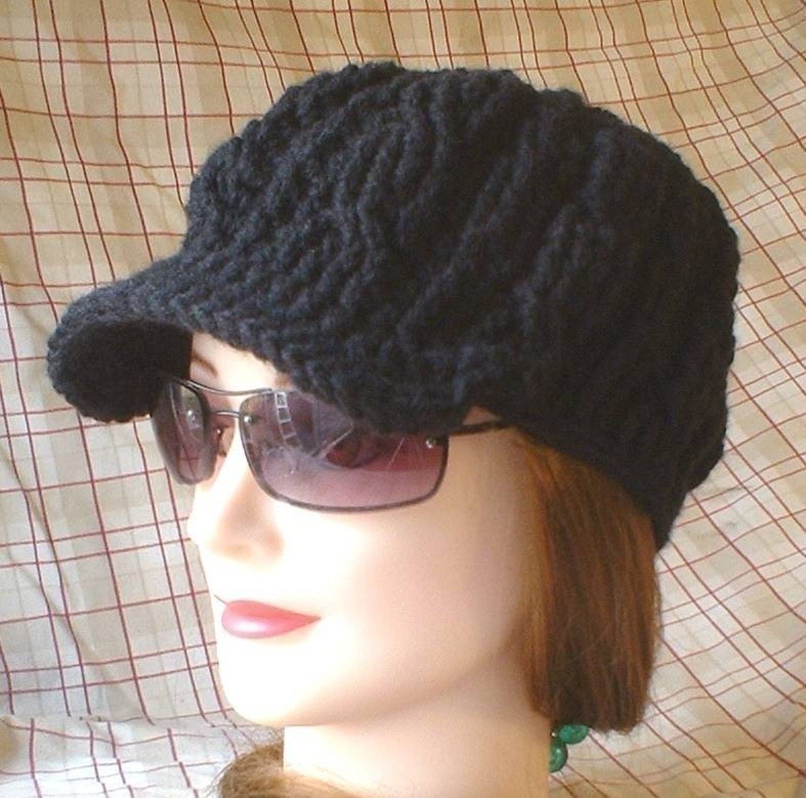 cable brim beanie