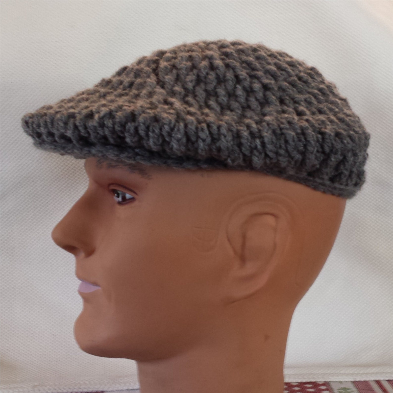 Crochet Pattern Men's Flat Cap Etsy