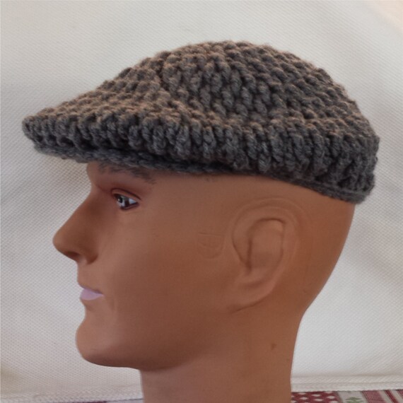 crochet flat cap