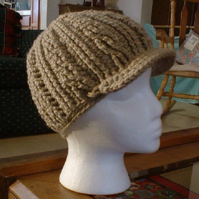 cable brim beanie