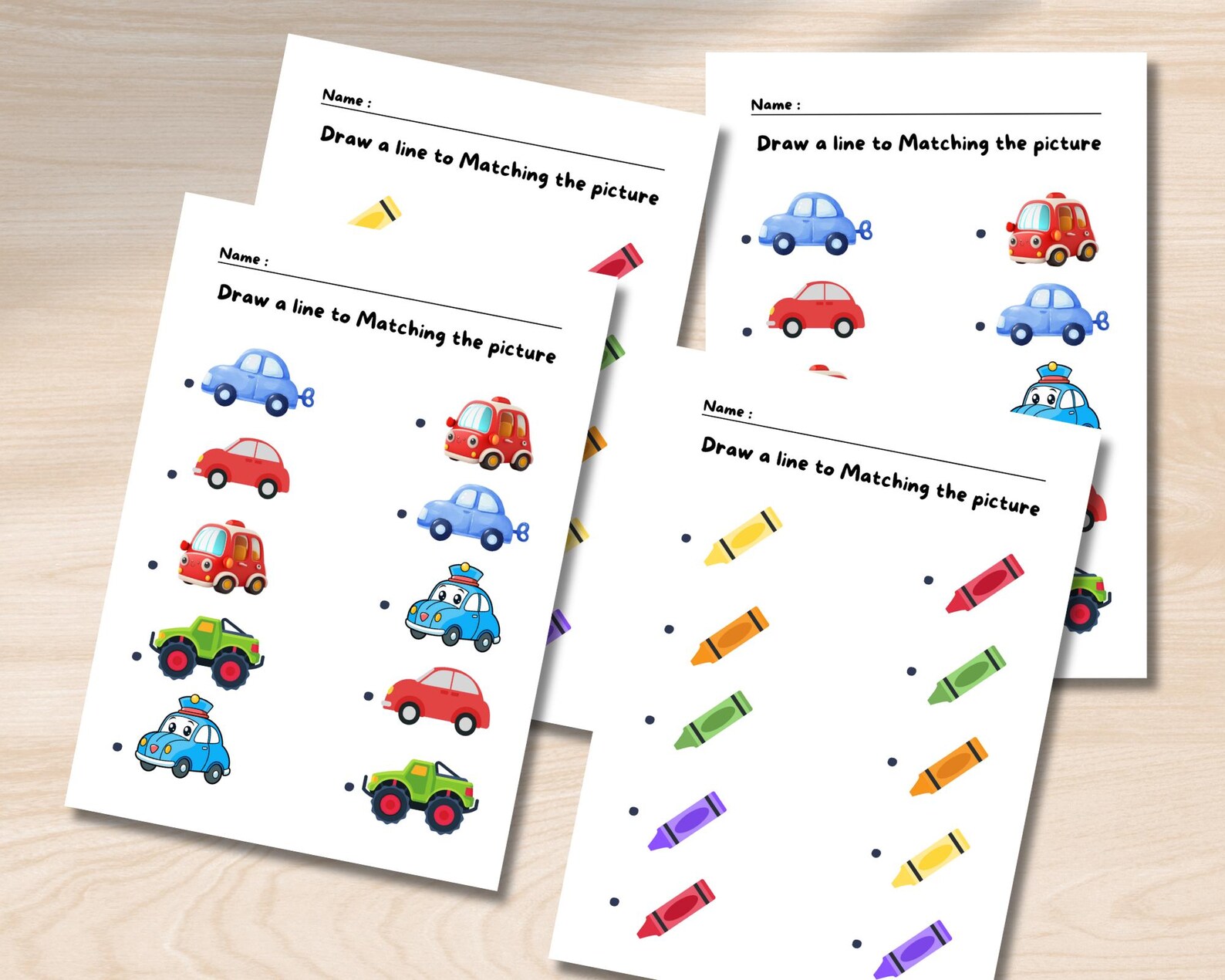 Printable Matching Worksheets, Match the Picture, Kindergarten ...