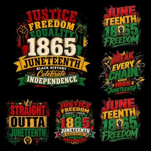 20 Juneteenth T-Shirt PNG Bundle, Black Freedom Designs, Afrocentric Black History, Juneteenth Png Files, Digital Download, Sublimation
