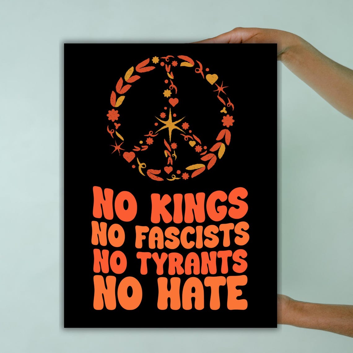 Printable Anti Trump Protest Signs Bundle, No Kings Day Poster Signs ...