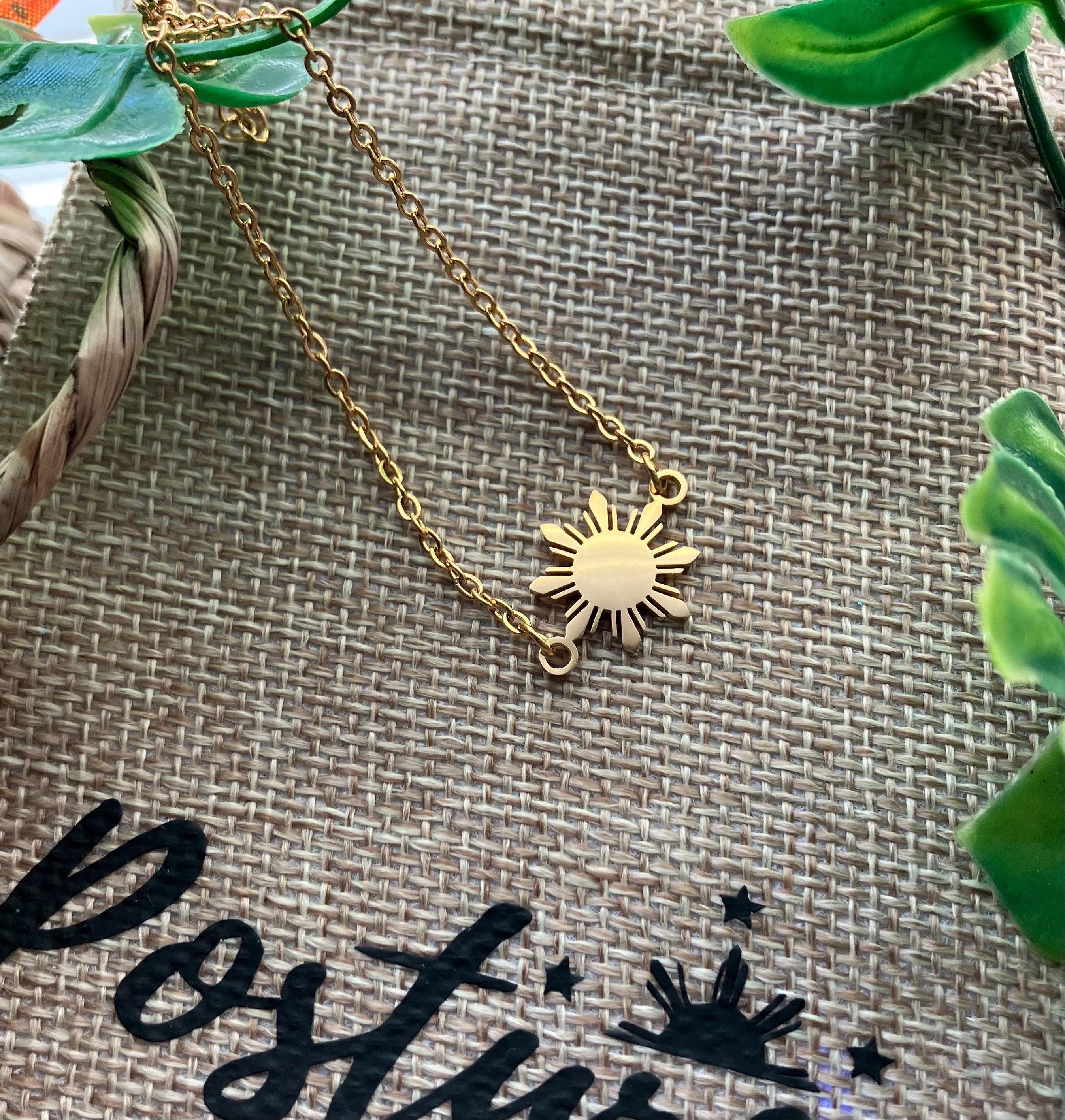 Philippine Sun Stainless Steel Bracelet,Filipino American History Month, AAPI Heritage, Mother's day gift, Philippine Jewelry