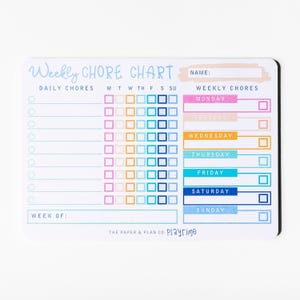 Weekly Chore Chart Playtime Pad®